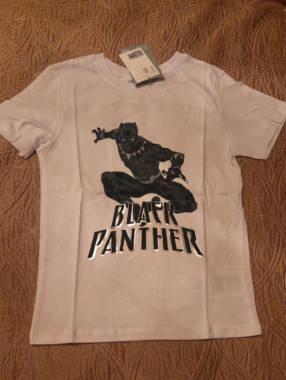 H&M White Black Panther Graphic Tee - Kids